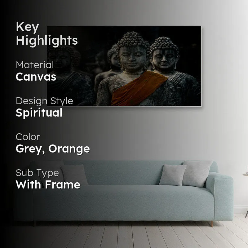 Buddha And Diciples Canvas Wall Painting media 2