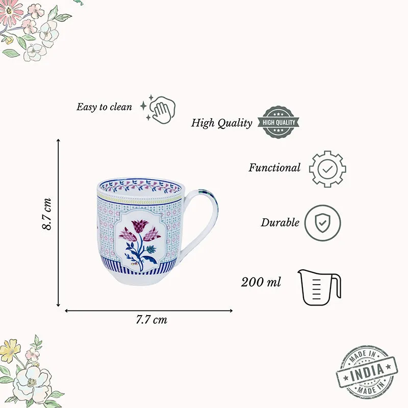 Magique: Bouquet Tulip Garden Fine China Mug (200 mL Each) - Set of Six media 9