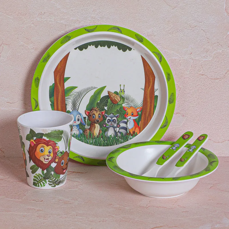 Jungle Mania Kids Dinner Set - Five Piece Set media 1