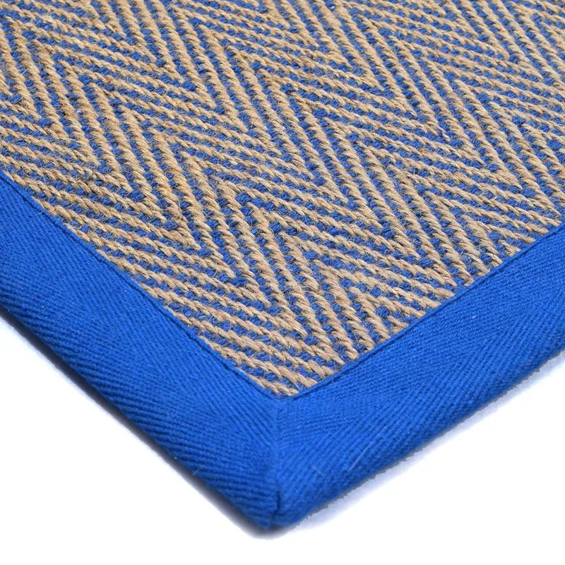 Saral Home ChevronTread Anti-Slip Jute Cotton Area Rug - Blue media 5