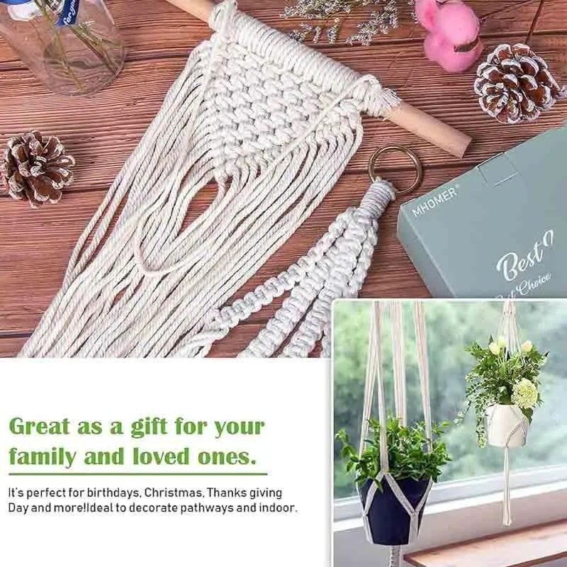 Sofia Macrame Plant Hanger - Set Of Two media 6