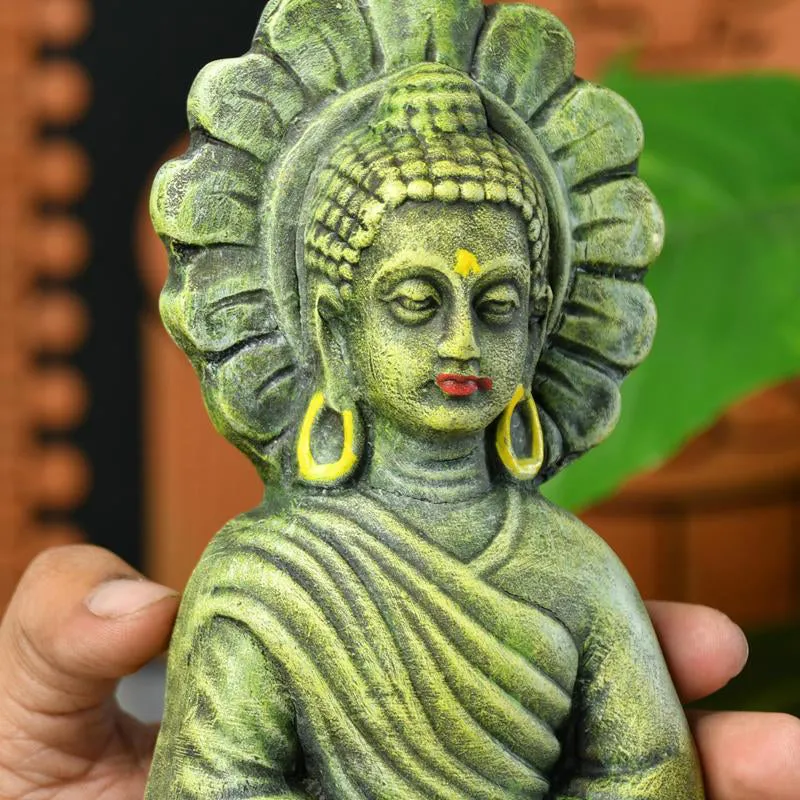 Shanti Buddha Terracotta Idol media 7
