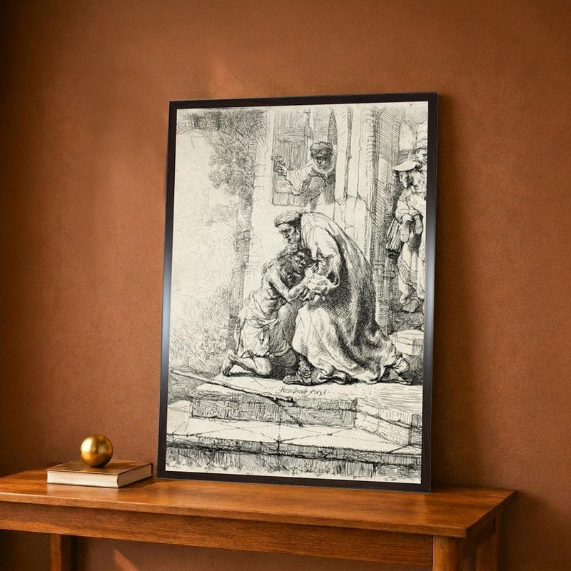 The Return Of The Prodigal Son 1636 Canvas Wall Painting - 9 x 12 Inches