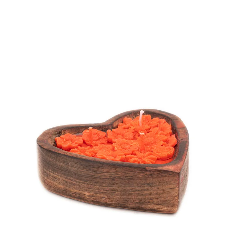 Flower Heart Scented Candle - Rose media 5