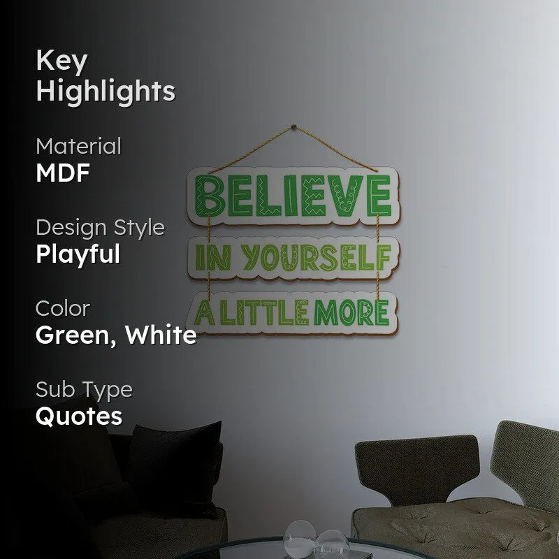 The Self-Belief Channel - Green MDF Wall Accent media 2