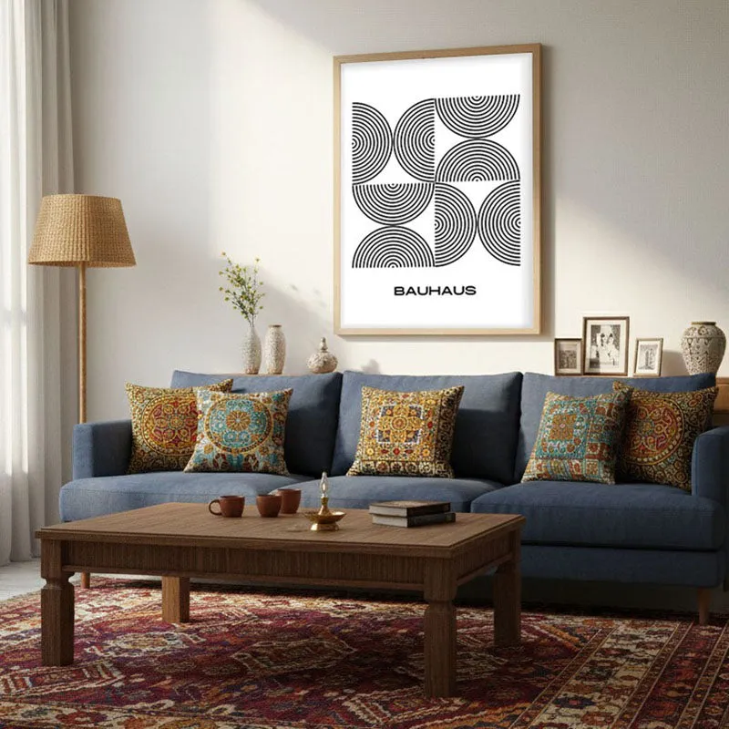 Illusion Gene Archival Canvas Wall Art - Natural Brown Frame media 3