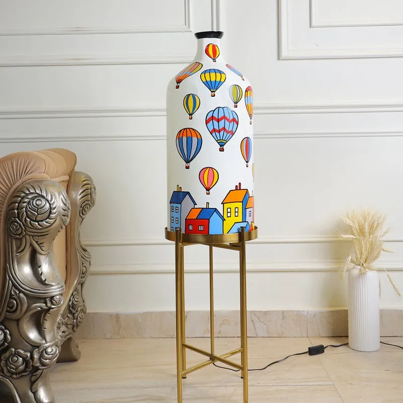 Dream Drift Hand Painted Glass Floor Lamp With Stand media 4