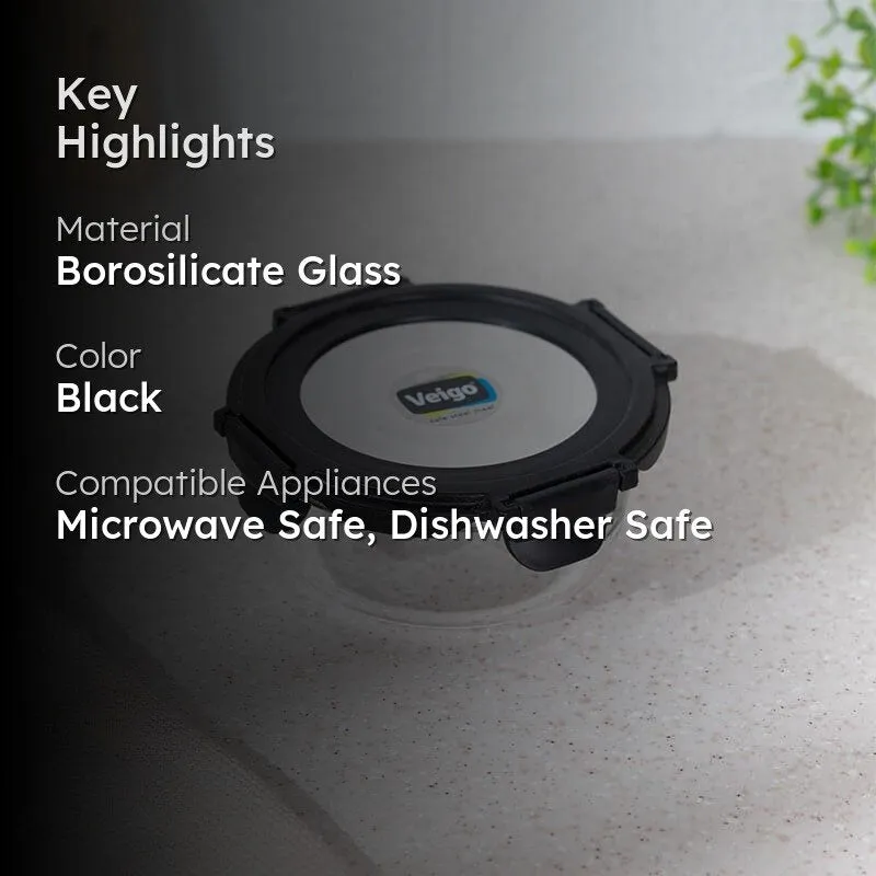 Happy Meal Microwave Safe Lunch Box (Black) - 400 ML media 2