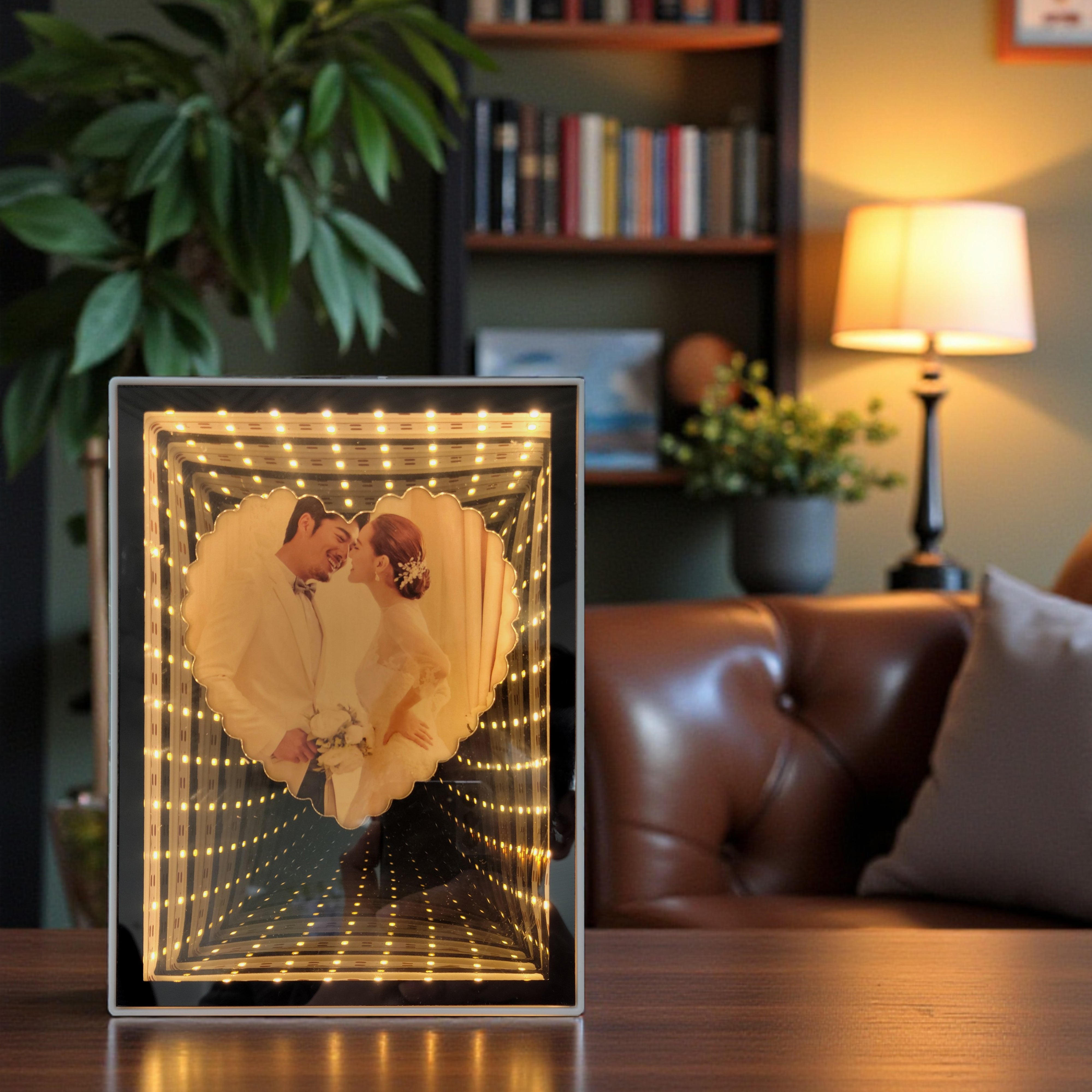 Cupid Hollow Glow Plastic Photo Frame - Black media 6