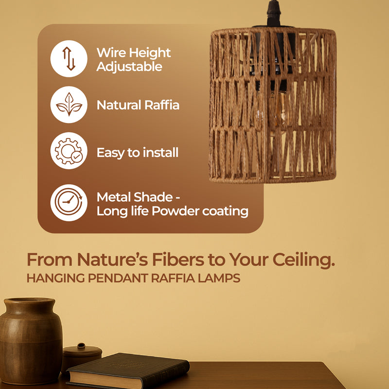 LumeRay HandWoven Rattan Ceiling Lamp media 6