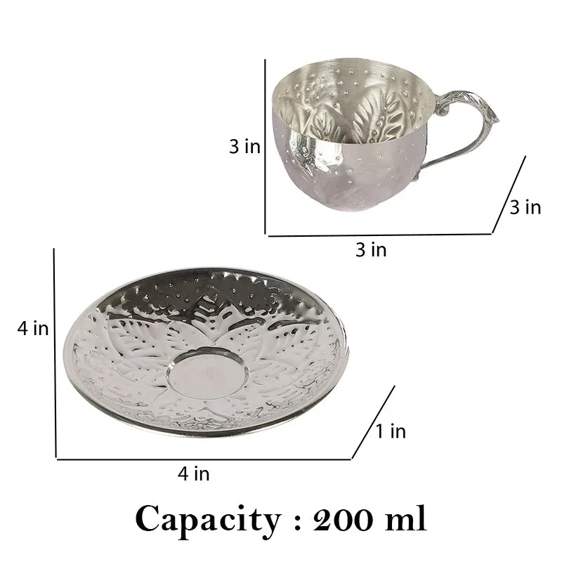 Vincent Steel Cup & Saucer (200 mL) - Twelve Piece Set media 8