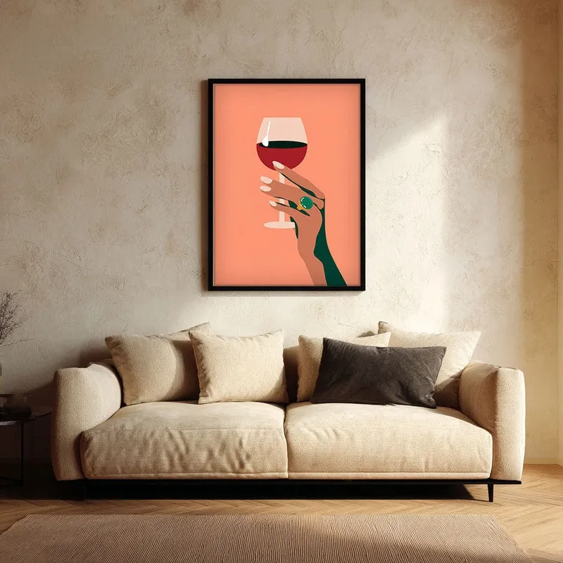 Rubessa Canvas Wall Painting - Black Frame media 1