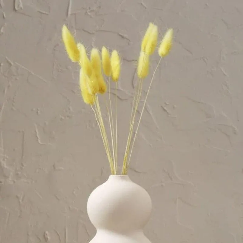 Bucky Dried Bunny Tail Stick (Yellow) - Set Of Fifteen media 1