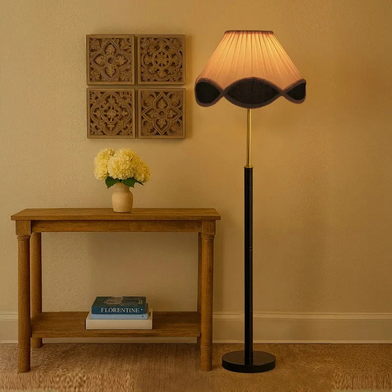 Terra Light Wooden Floor Lamp - White media 1