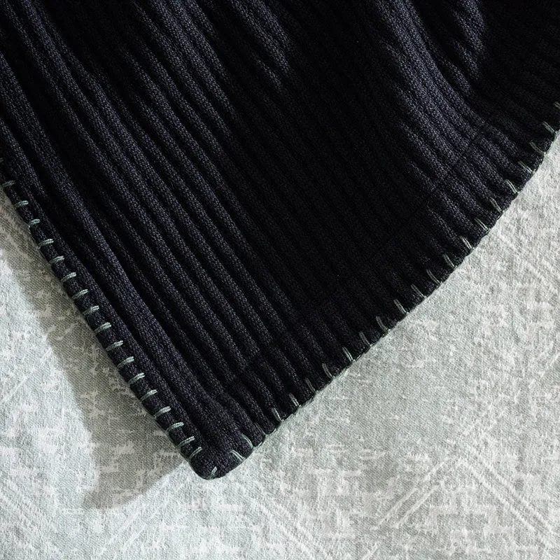 Wovelle Throw - Grey & Moss Green media 4