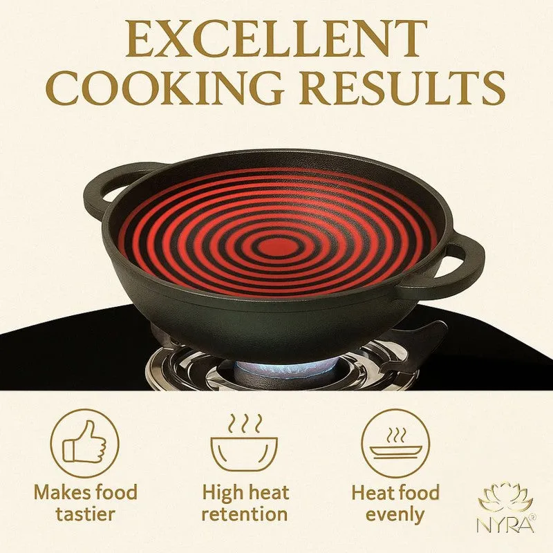 TadkaAura Everyday Cast Iron Kadhai - 2000 mL media 6