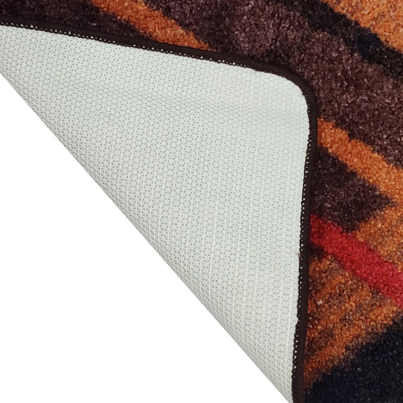 Aaris Geometric Micro Fiber Runner Rug - Brown media 6
