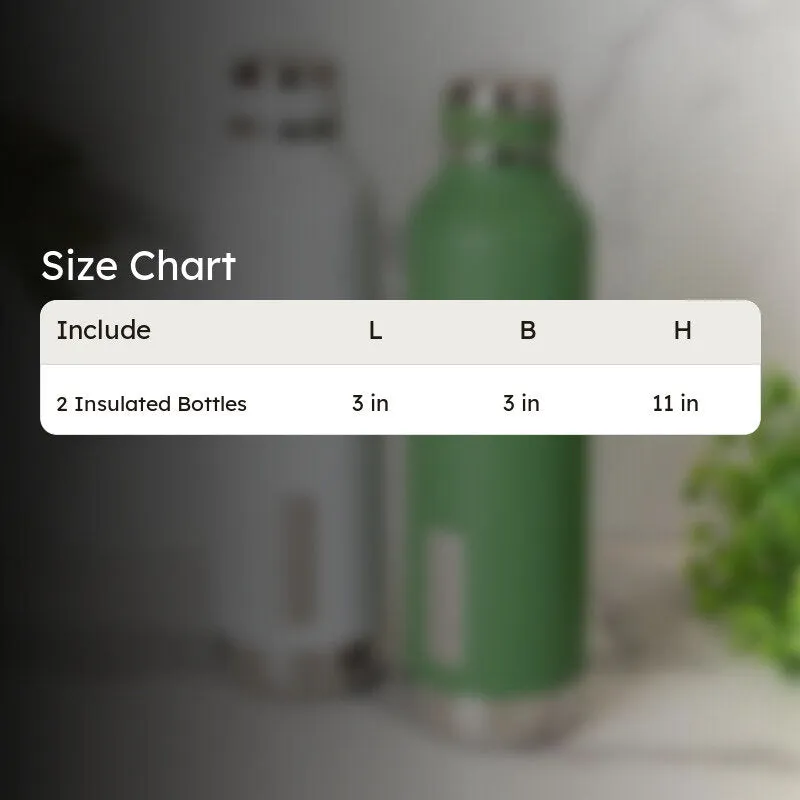 Bristo Sip Hot & Cold Thermos Water Bottle (White & Green, 750 mL Each) - Set Of Two media 5