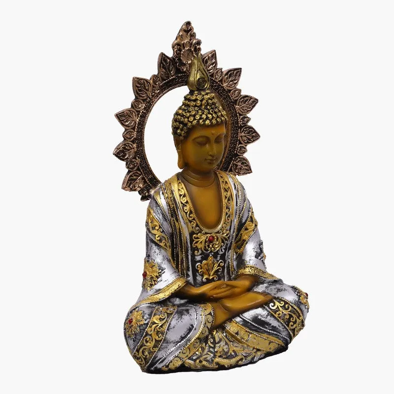 Azure Peace Buddha Idol - Silver media 3