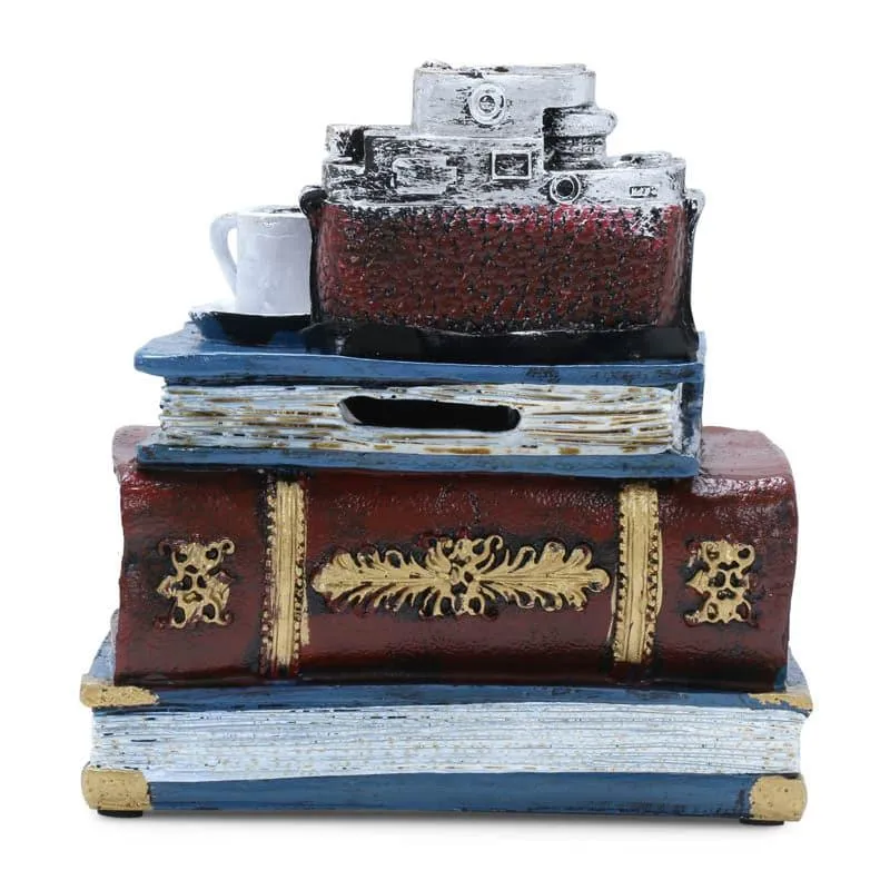 Vintage Camera & Coffee Resin Table Accent media 4
