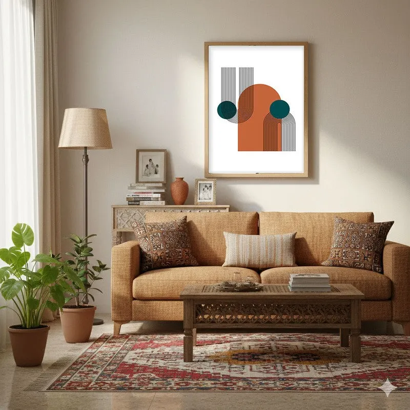 Zenith Canvas Wall Painting With Brown Frame media 4