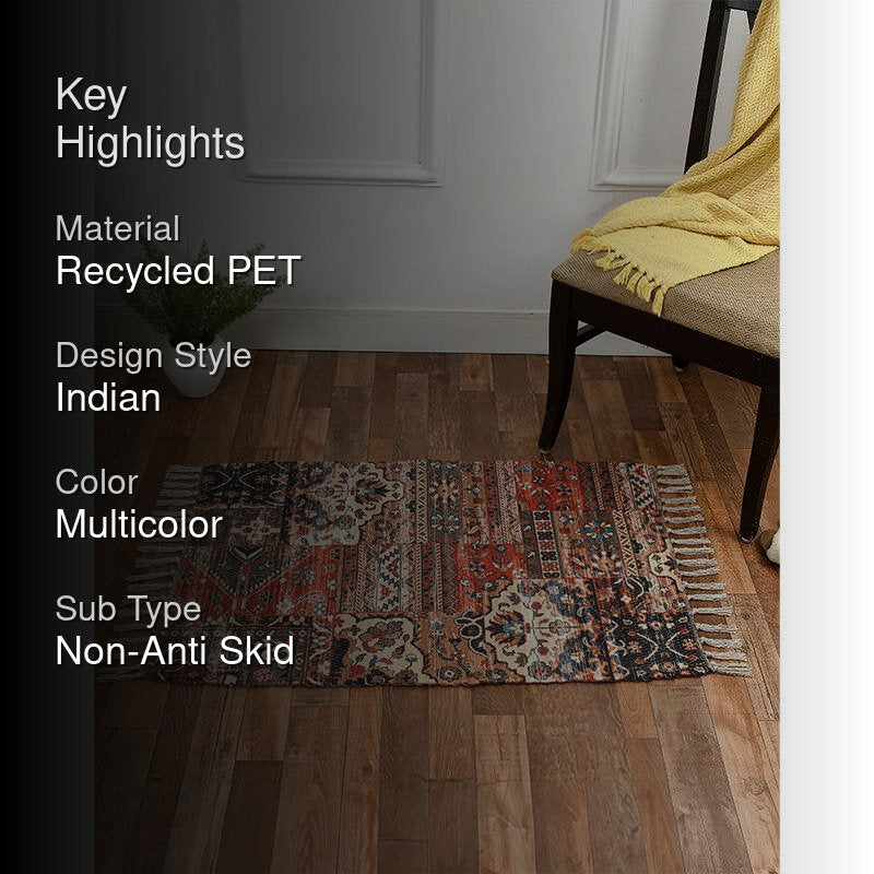 Yishi Ethnic Dhurrie Recycled PET Dhurries media 2