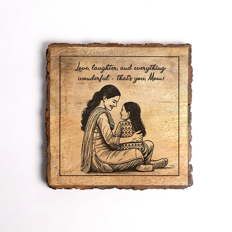 Love, Laughter & Everthing Wood Showpiece - Square media 5