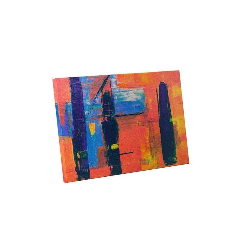 Orange Lava Abstract Canvas Painting - Gallery Wrap media 3