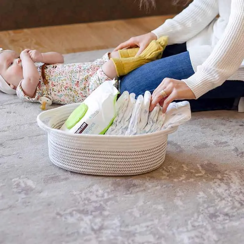 Stripey Mate Cotton Storage Basket - Set Of Three media 3