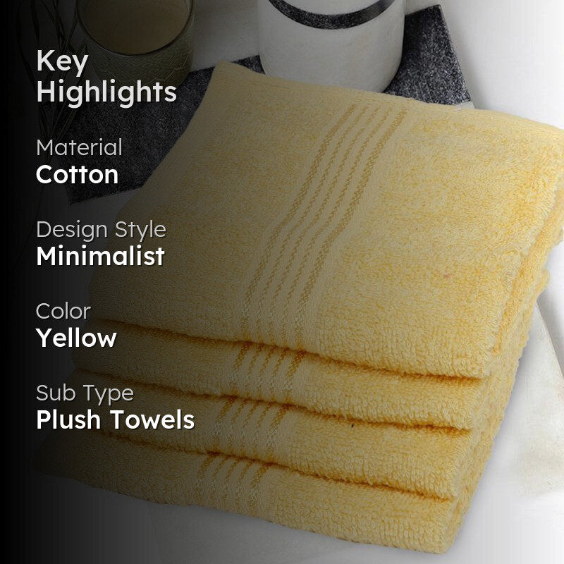 Junia Face Towel (Yellow) - Set Of Four media 2
