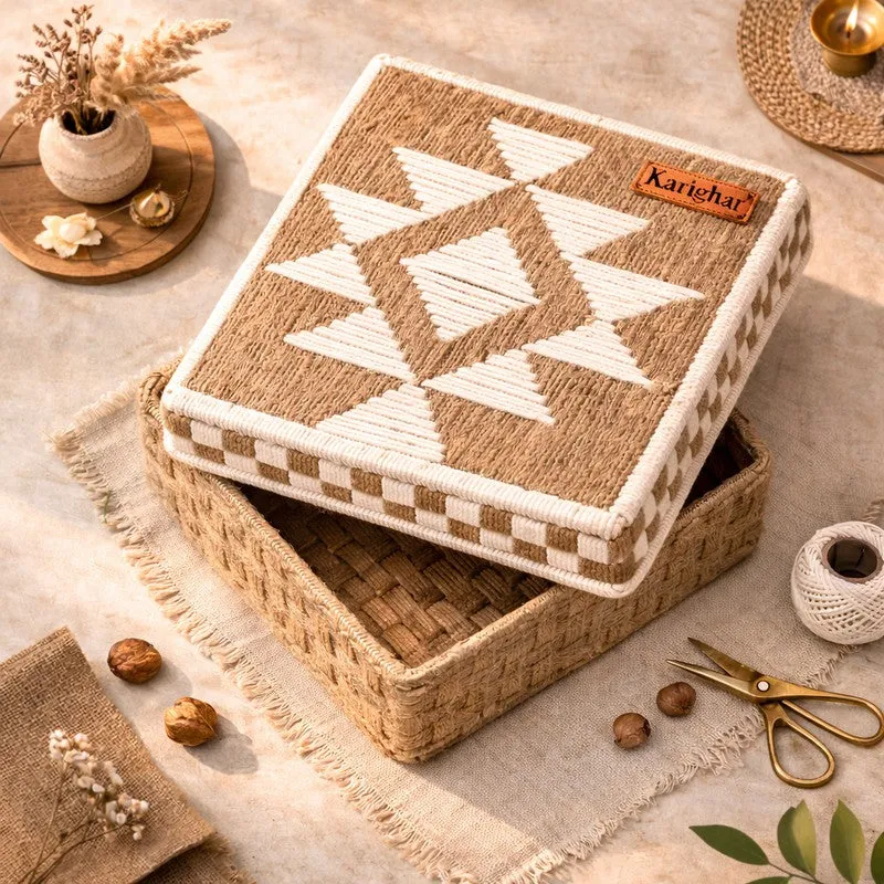 Saanjh Jute Storage Box media 1