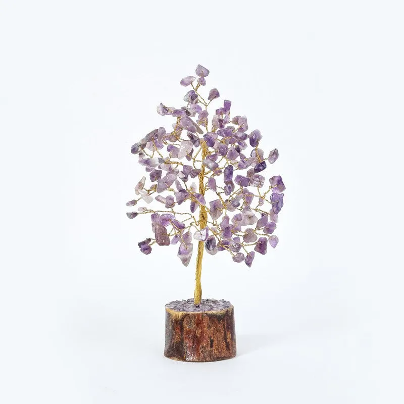 Healing Amethyst Gemstone Tree Decorative Showpiece media 10