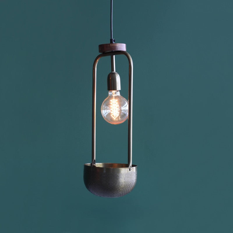 Orange Tree Esna Tall Steel Ceiling Lamp Wit Bowl