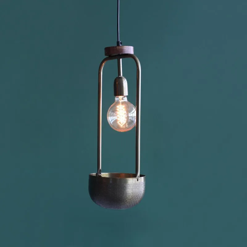 Orange Tree Esna Tall Steel Ceiling Lamp Wit Bowl media 1