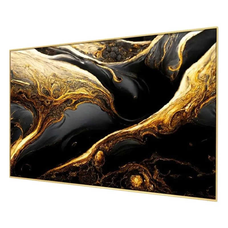 Molten Noir Canvas Wall Painting With Frame media 5