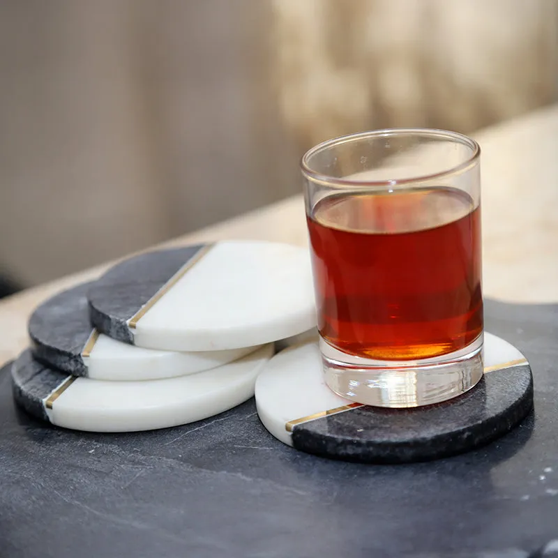 Tesoro Marble Coaster (Black) - Set Of Four media 1