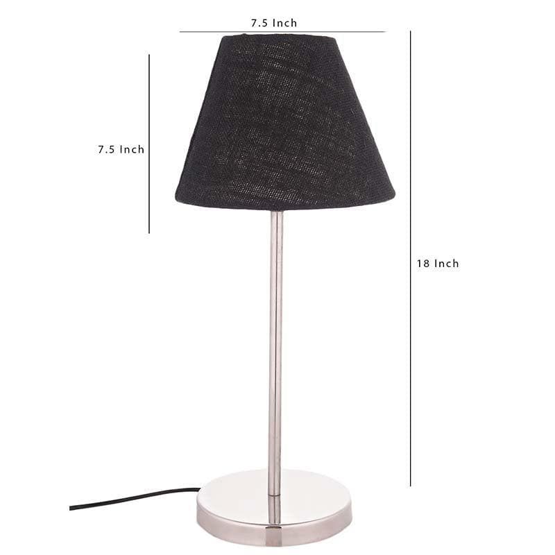 Classy Fabric Table Lamp - Black,Silver media 5