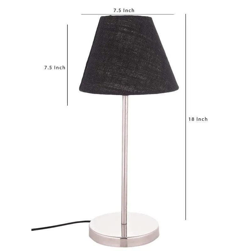 Classy Fabric Table Lamp - Black,Silver media 5