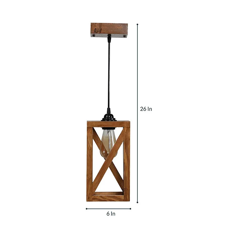 Korra Single Wooden Ceiling Lamp media 5