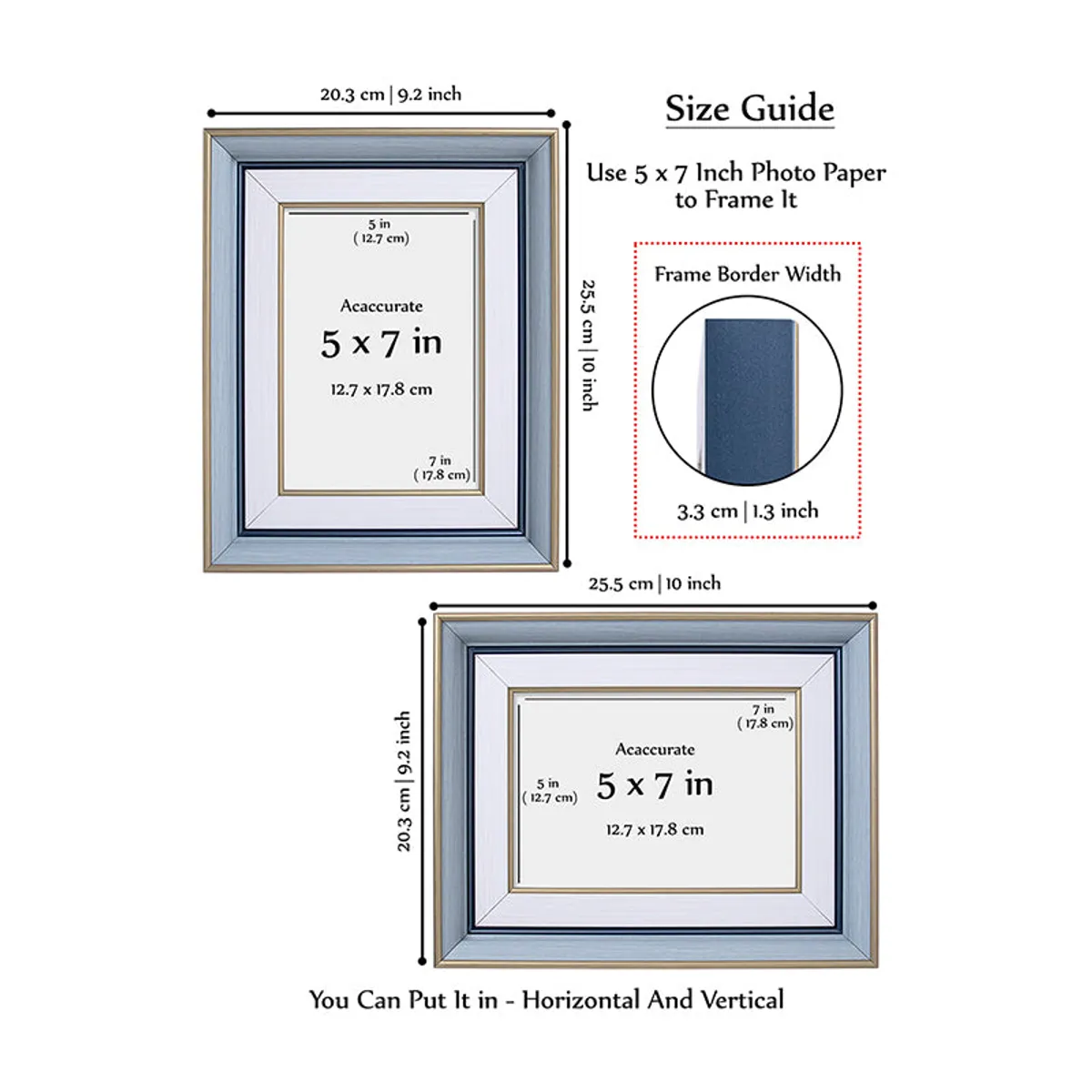 Everedge Photo Frame - Blue - 10