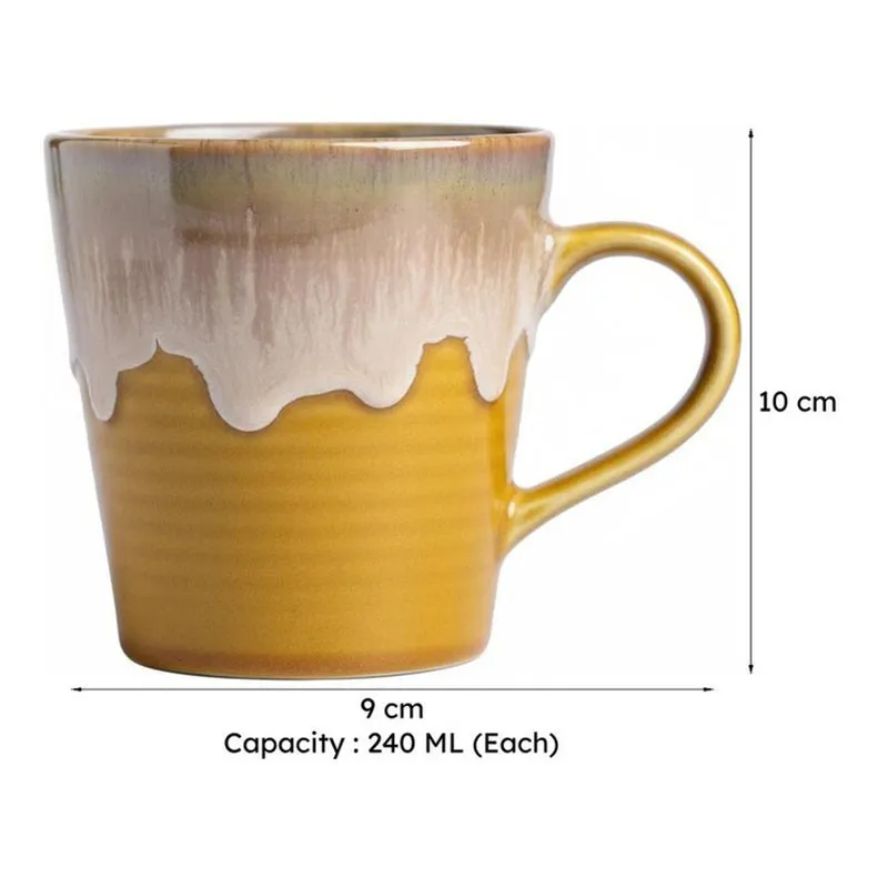 Bubbly Ceramic Tea Cup (240 mL Each) - Set of Two media 6
