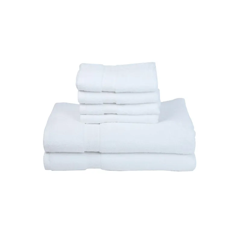 Misora Hand & Face Towel Combo (White) - Six Piece Set media 4
