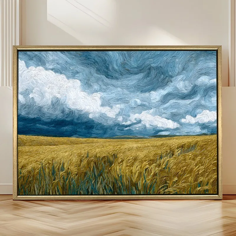 Harvest Sky Canvas Wall Painting With Frame media 4