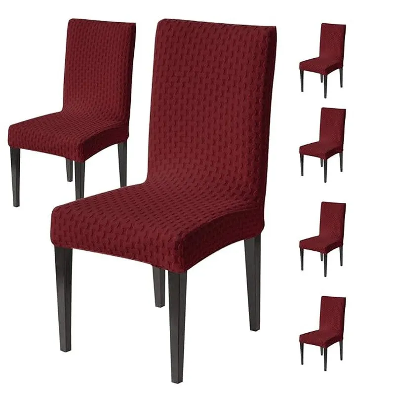 Nexo Neat Fit Chair Cover (Maroon) - Set Of Six - 3