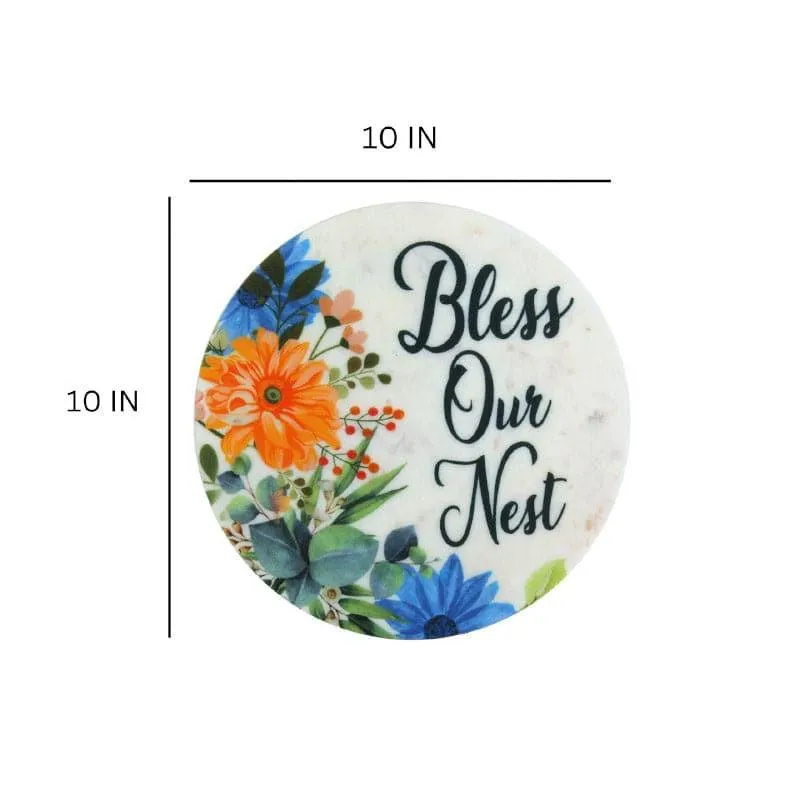 Bless Our Nest Flora Printed Marble Wall Accent media 5