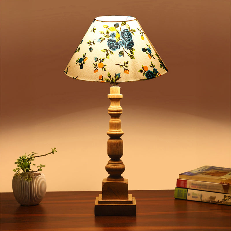 Fleur Cone Arbor Wooden Table Lamp