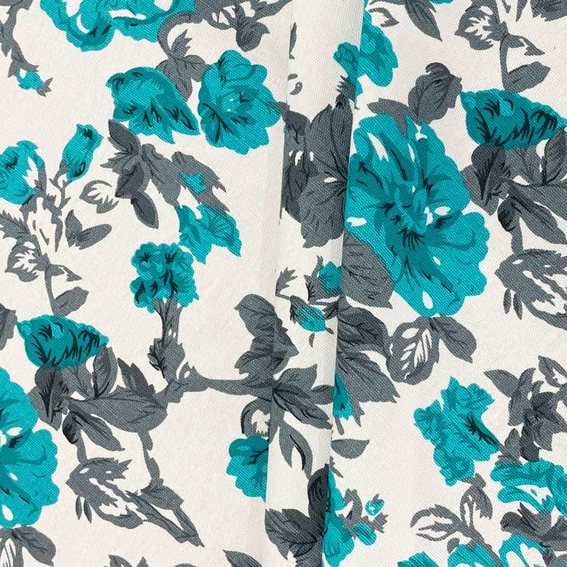 Swayam Delphinium Flora Round Table Cover - Six Seater media 3