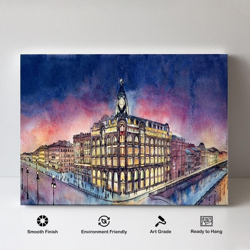 Saint-Petersburg Canvas Wall Painting - Gallery Wrap media 4