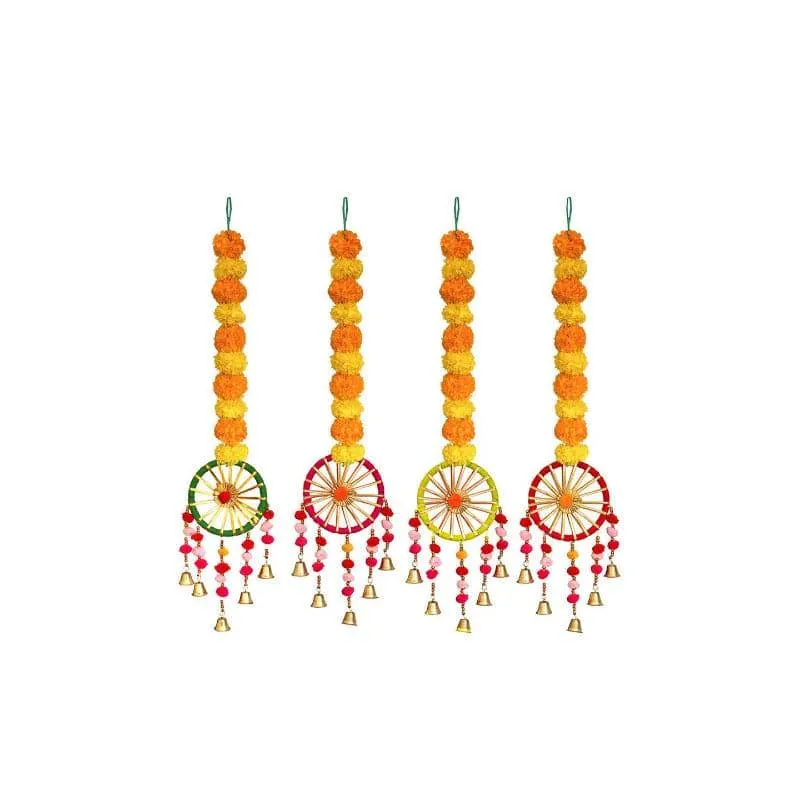 Faux Marigold Decorative Latkan - Set Of Four media 4