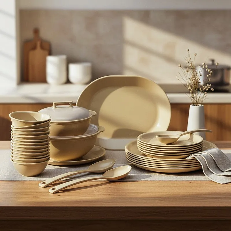 Mihaya Beige Dinner Set - 32 Piece Set media 1